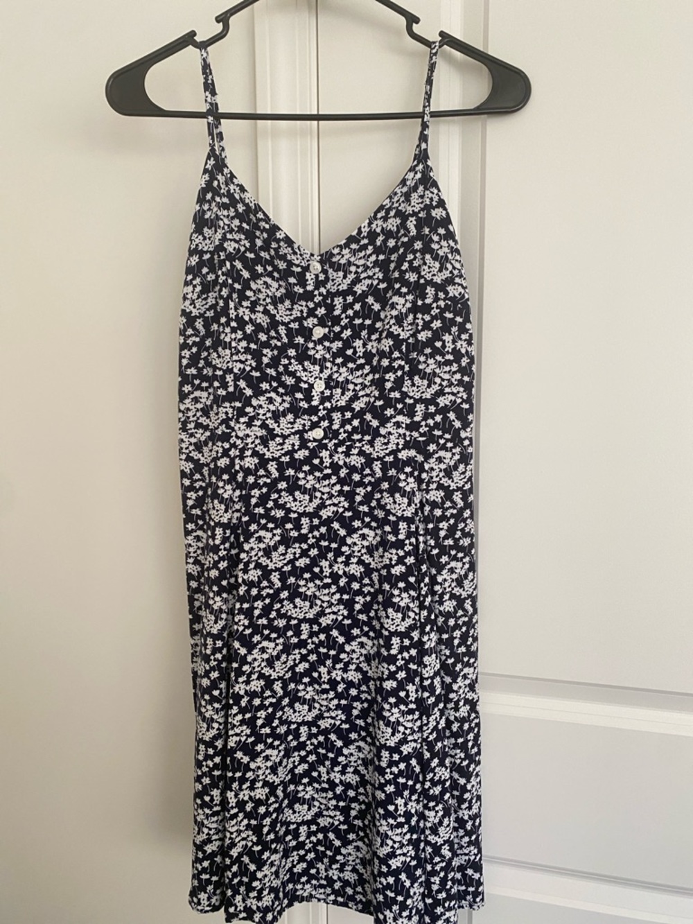 GAP Navy and White Floral Midi Dress
